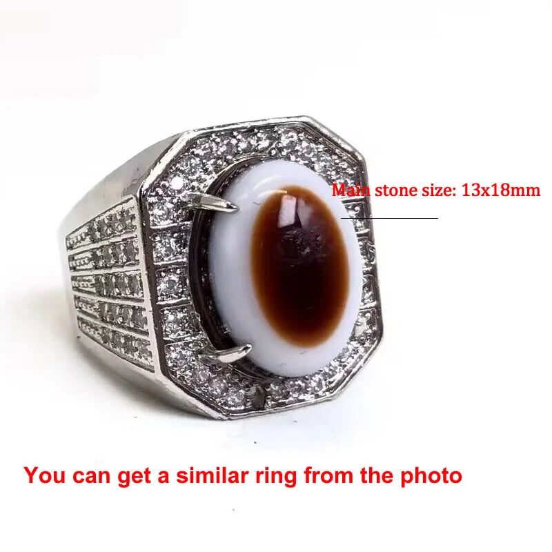 Gothic Evil Eye Ball Design Charm Ring for Men and Women, Crystal opal Jewelry, Punk Finger Accessories, Stainless Steel