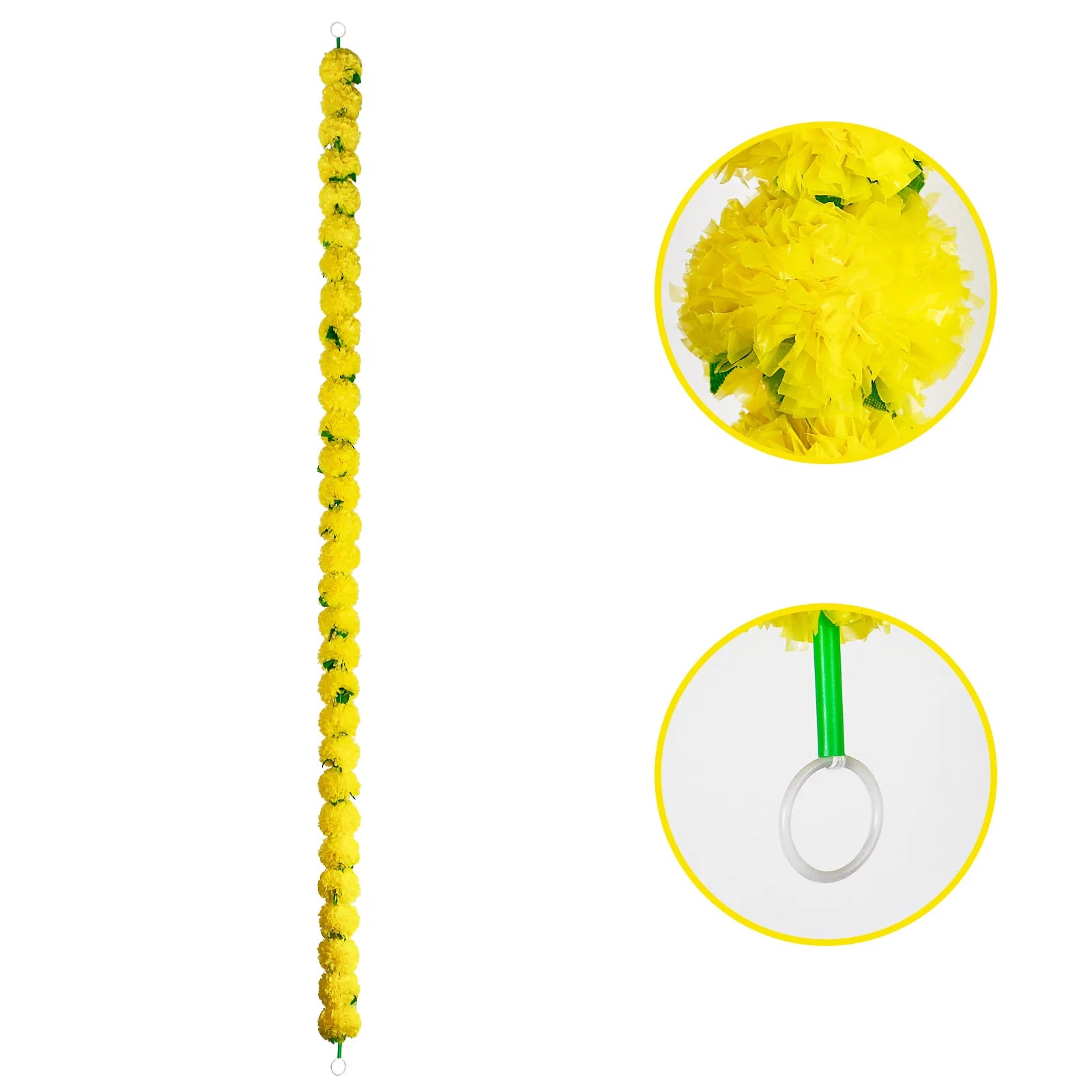 Marigold Garlands Artificial Flower for Indian Decoration Diwali Day of The Dead Halloween Party Festival Wreath Ornament