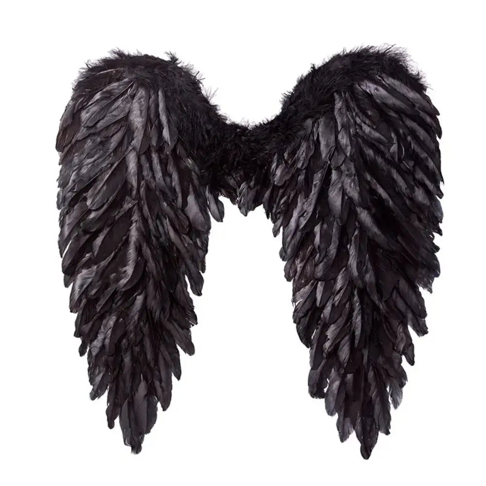 Black Feather Wings Creative White Handmade Angel Wings Party Props Cosplay Little Wings Halloween