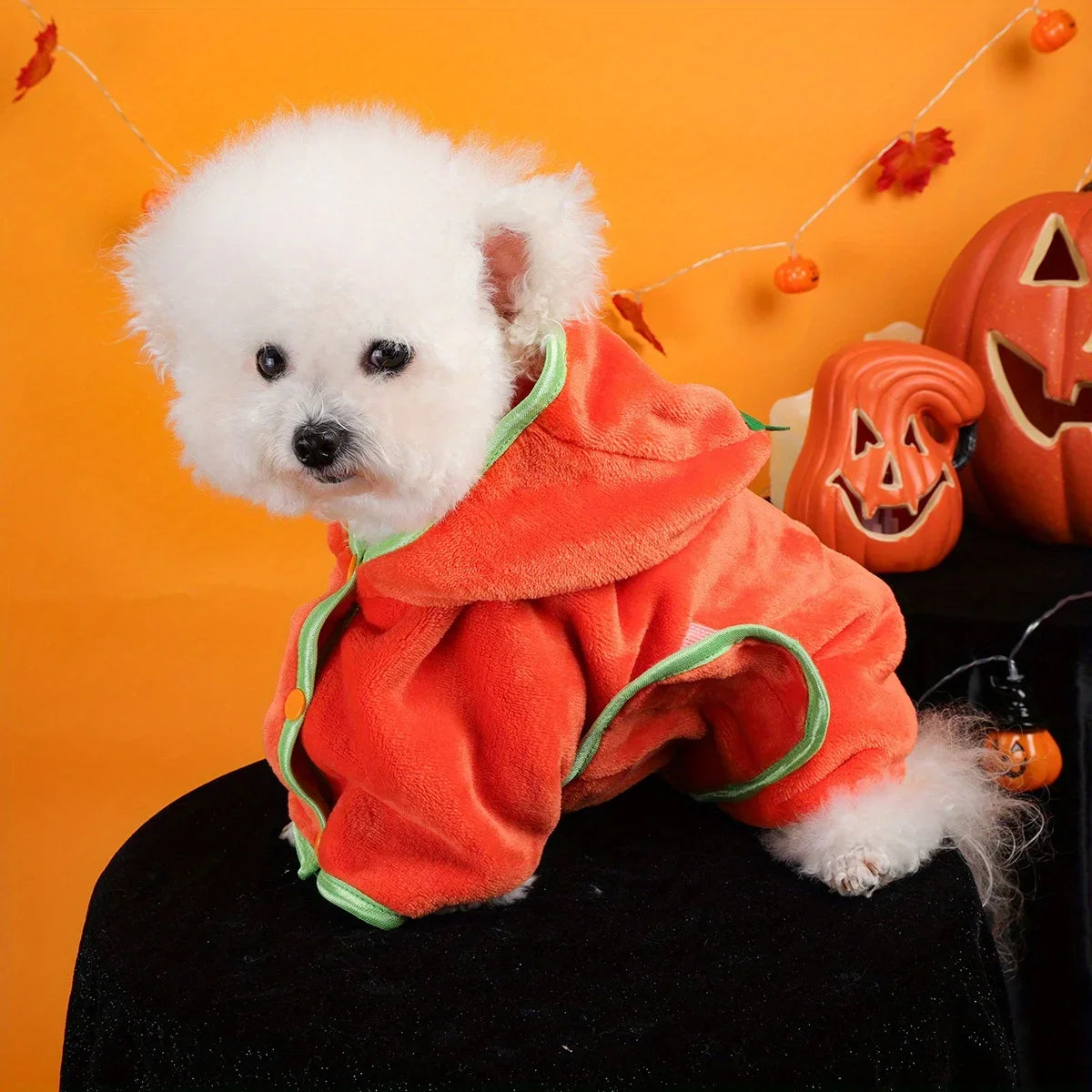 Pet Cute Pumpkin Head Halloween Dress Up Cat Dog Bath Thickened Soft Absorbent Bath Towel