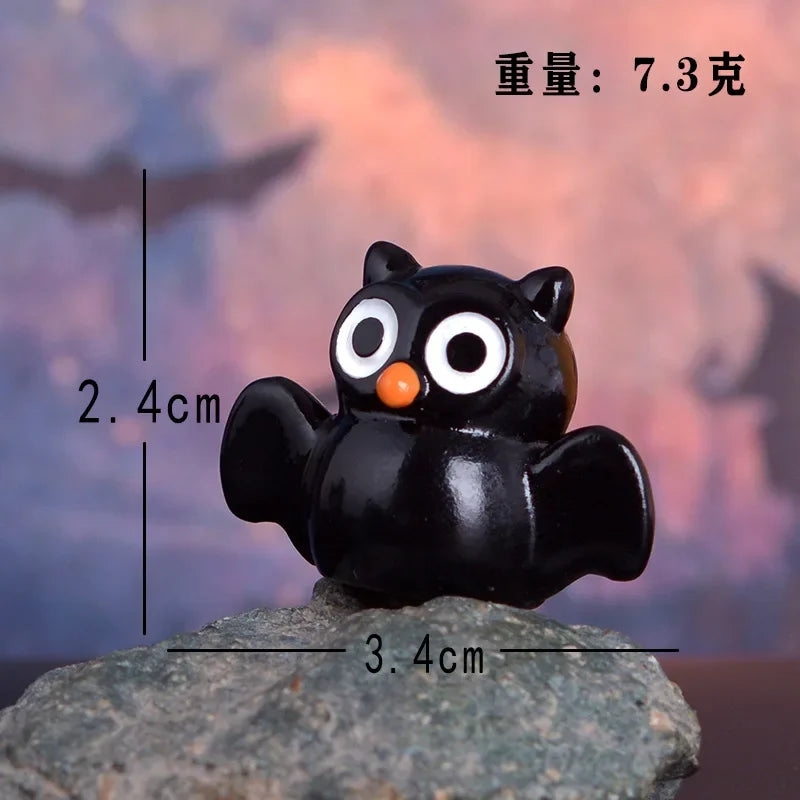 Halloween Micro Landscape Miniature Figurines Resin Craft Mini Fairy Garden Ornaments Cute Pumpkin Ghost Home Decor