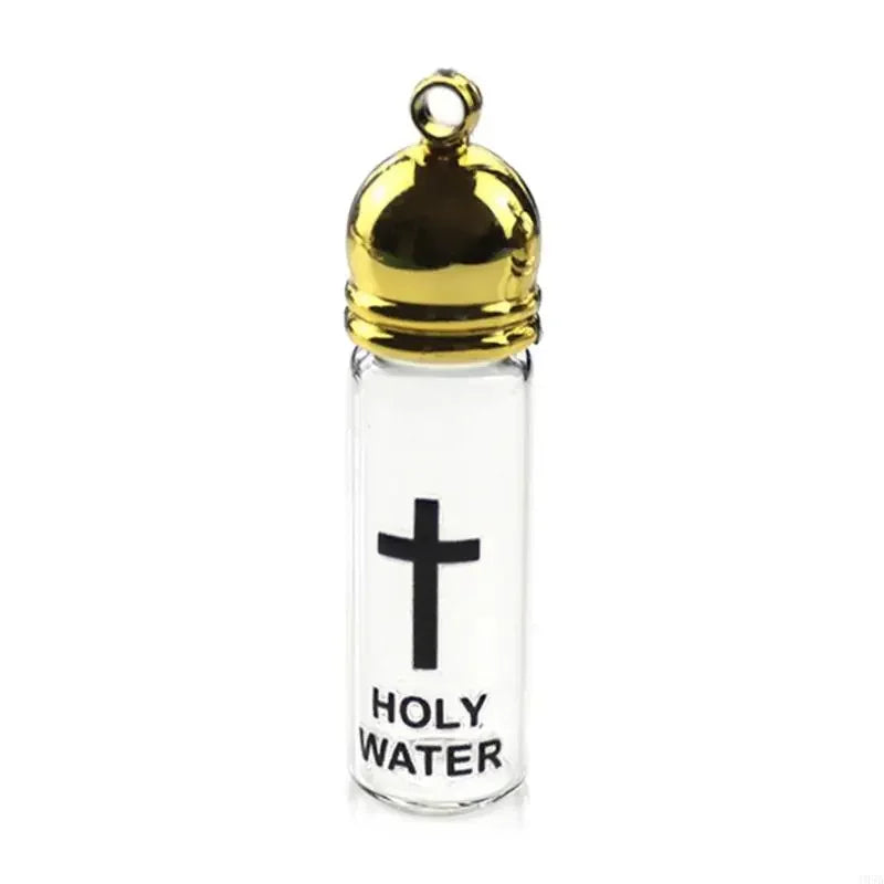 Elegant Holy Water Bottle Glass Holy Water Container Featurings Silver/Gold color Lid For Spiritual Ritual Collectors Dropship