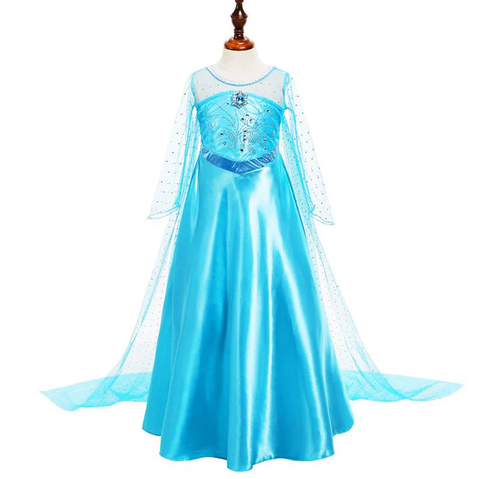 Elsa Dress for Girls Birthday Princess Dress For Kids Halloween Carnival Easter Party Cosplay Girls Costume
