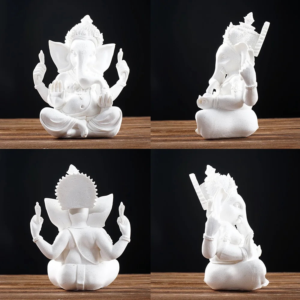 Vilead Resin Indian Ganesha Shiva God Statue Sai Baba Shirdi Sculpture Lord Hanuman Hindu Buddha Religious Fengshui Home Decor