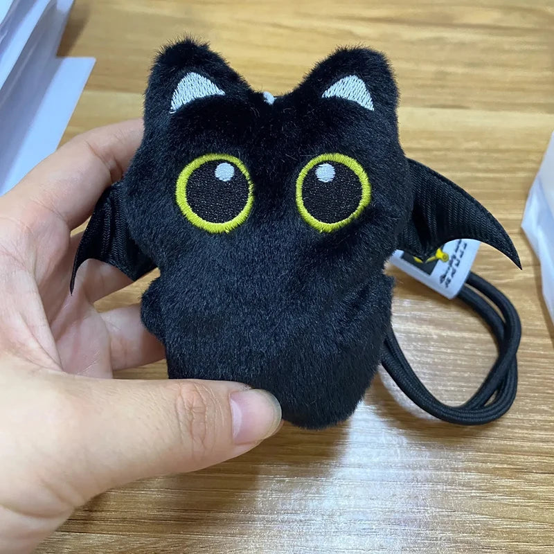 Cute Keychain Kawaii Black Cat Keychain Plush Cats Toy Backpack Hanging Pendant Decoration Keyring Halloween Ghost Theme Gifts