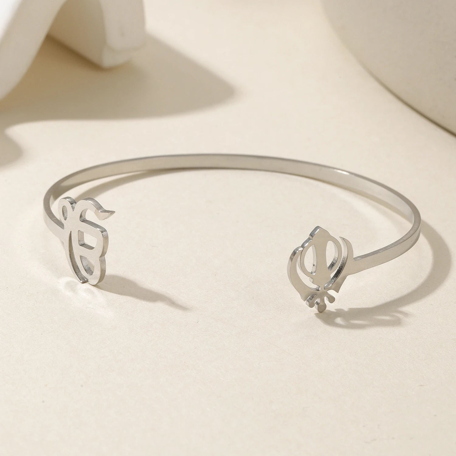 Punjabi Sikh Gold Bracelet God Unique Symbol 18k Stainless Steel Believer Faith Master Unique Symbol Religious Jewelry Souvenir