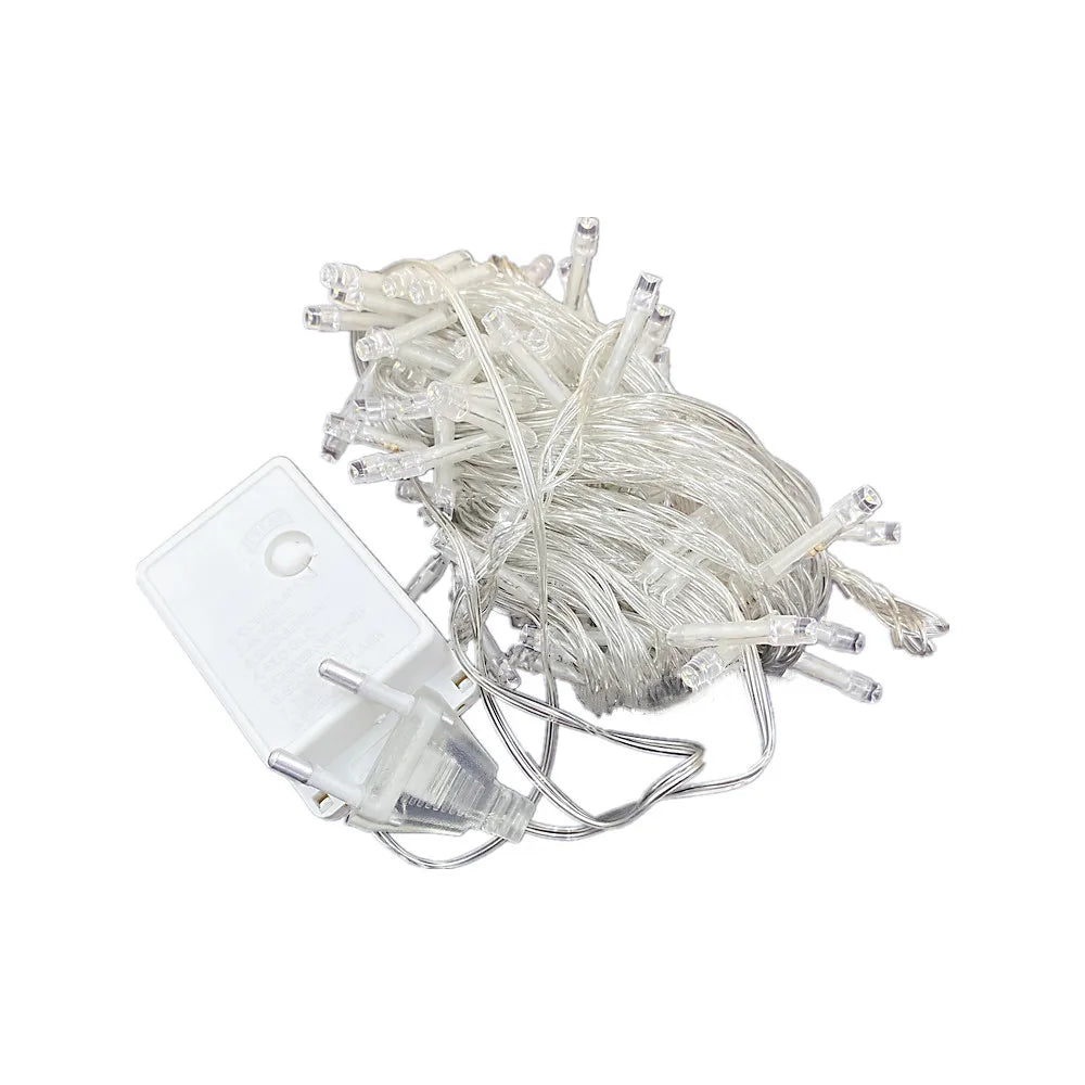 Christmas Lights Outdoor Decoration 4m Droop 0.4-0.6m Led Curtain Icicle String Lights Garden Xmas Party Decorative Lights