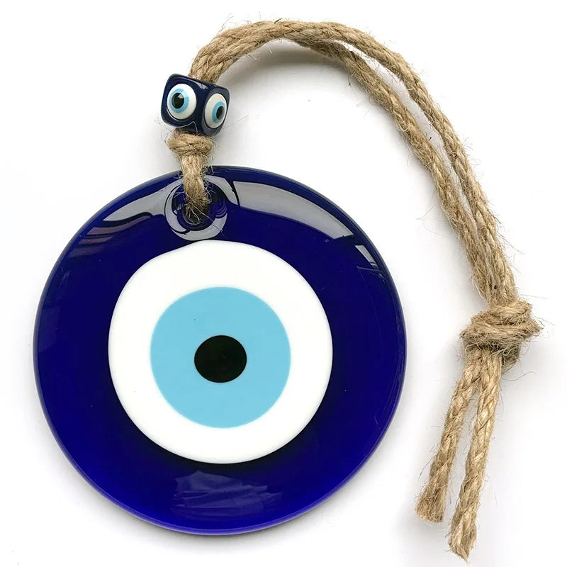 Evil Eye Wall Hanging Glass Blue Eye Wall Charm Home Decor Home Gift Idea House Protection Turkish Evil Eye Gift Wall Decoration