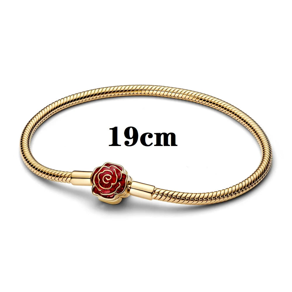 2026 Disneypark Christmas Halloween Skull Pink Elephant Cartoon Animal Charm Suitable for Women Original Bracelet DIY Gifts