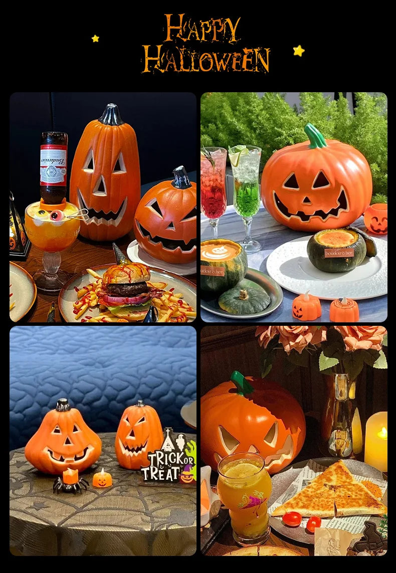 Halloween Decoration Pumpkins Lamp For Home Yard Garden Outdoor Decor Hallowen Horror House Skull Party Props Glow in The Dark