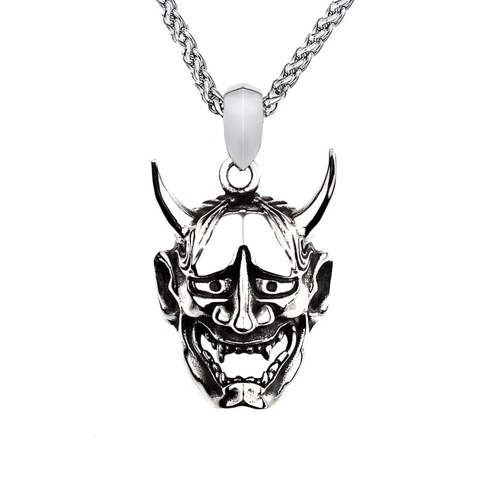 Gothic Hip Hop Skull Pendant Necklaces For Men Stainless Steel Punk Fashion Skeleton Necklace Halloween Jewelry Gifts Wholesale