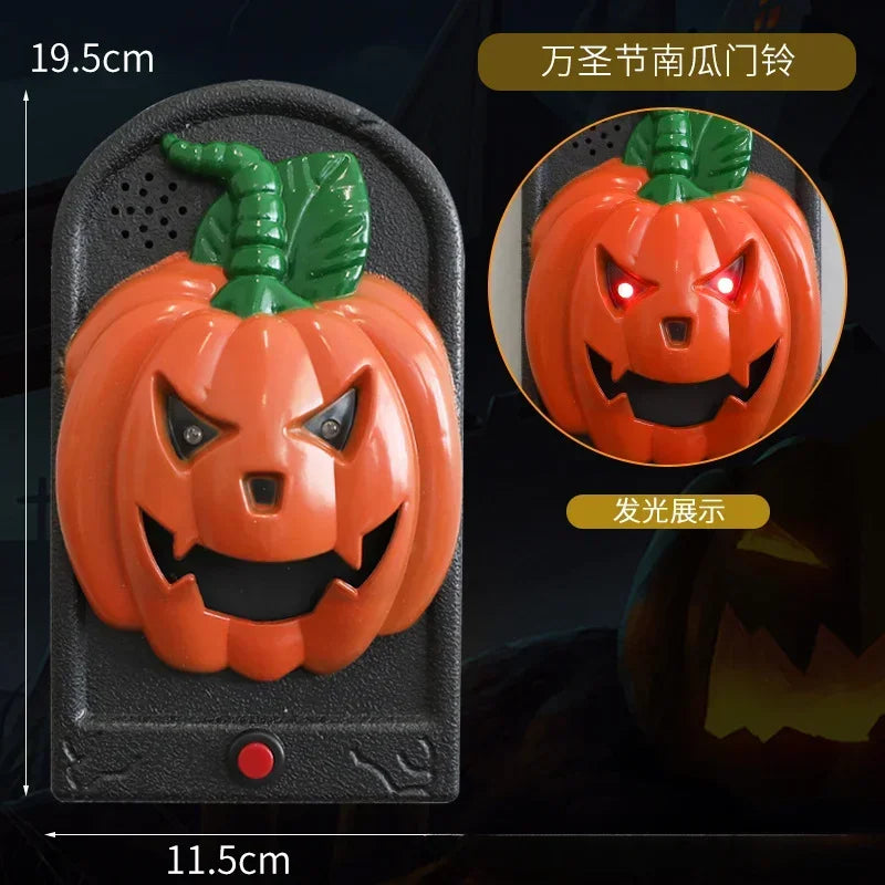 Halloween Doorbell Haunted House Doorbell Scary Halloween Decoration with Spooky Sound for Kids Haunted House Decoration Porch