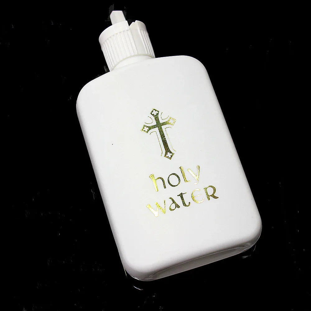 Plastic Holy Water Bottle with Jesus Cross-Catholic&Christian Religious Empty Refillable Container, for Baptism, Church, Prayer