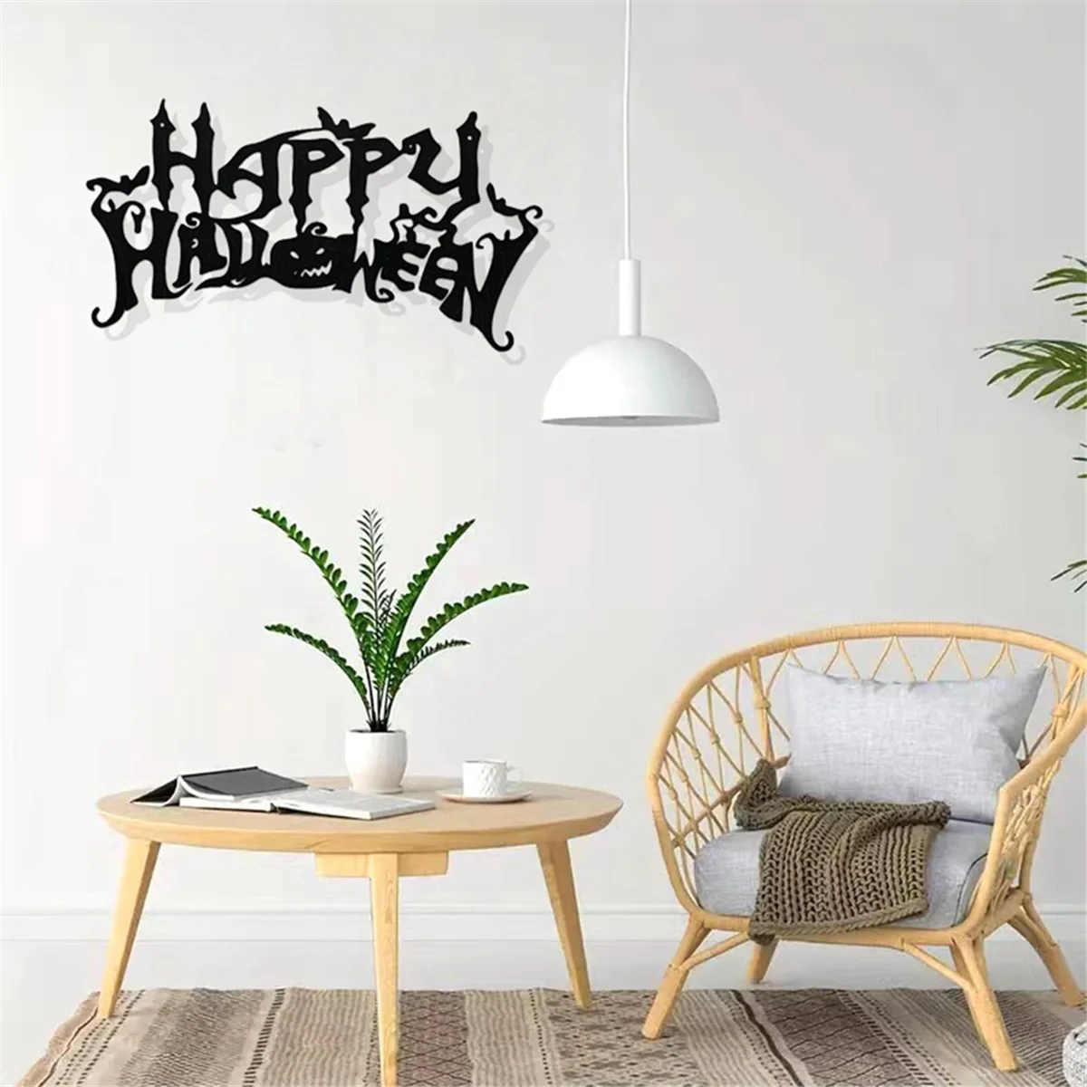 Halloween Theme Decor, Wall Art Decorations, Indoor Livingroom Black Classic Room Decor Wall Decor Metal Wall Hanging