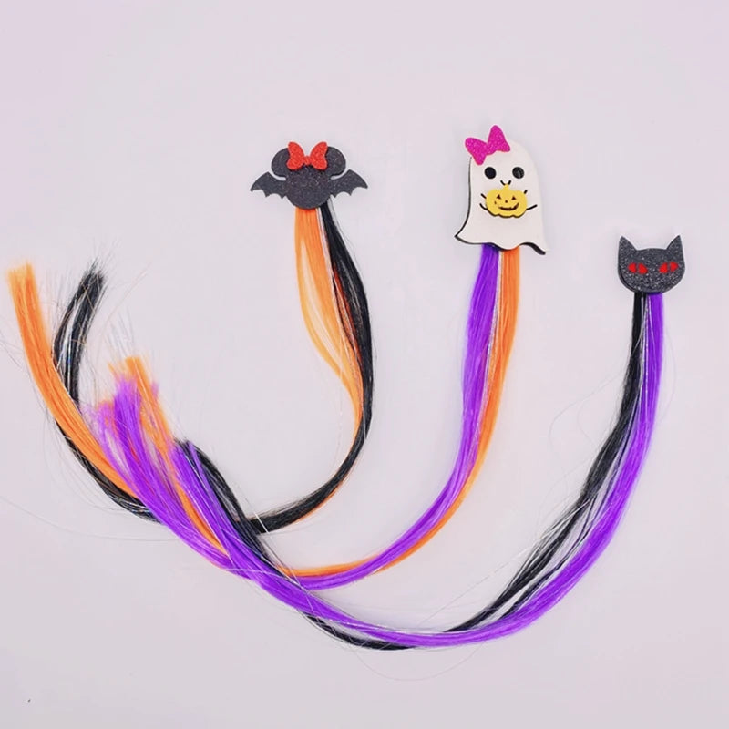 Pumpkin Bat Hair Clip Halloween Party Decoration for Kid Adult Halloween Cosplay Costumes Halloween Prop Ghost Party Accessories