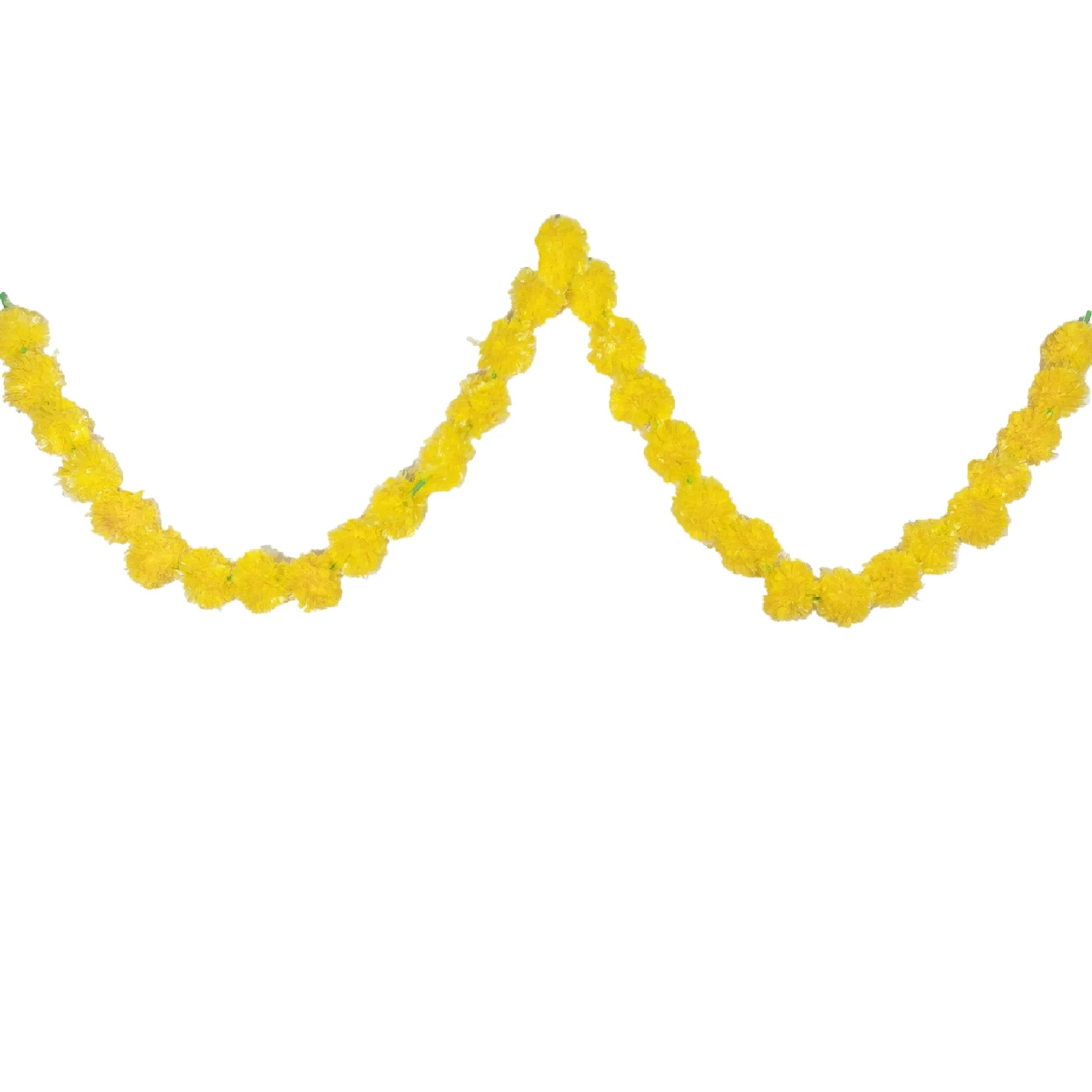 2 Pcs Marigold Flower Garland with бо Flowers for Diwali Mexican Dia de los Muertos DIY Wreath Day of The Dead Decor Party