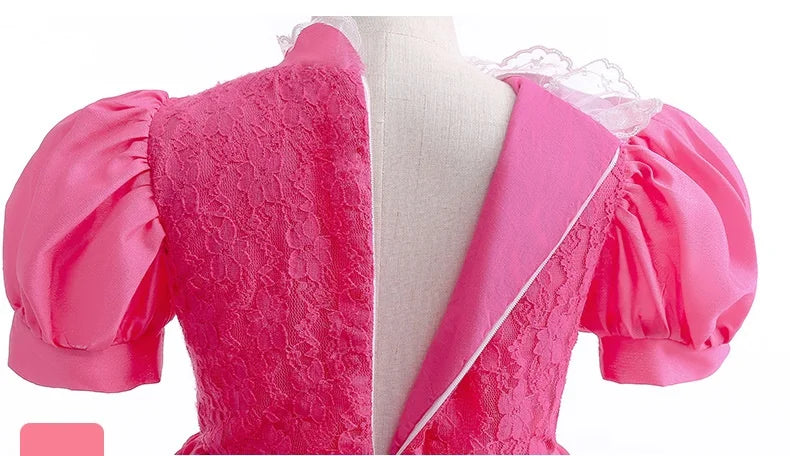 KLFLGD Black Lace Halloween Dress Up Girl's Birthday Party Performance Dress New Girl Role Playing Dress 4-12 Years Old