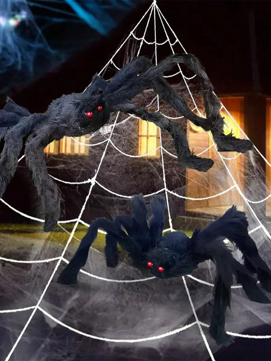 Halloween Decoration Outdoor Triangle Spider Web, Indoor Cleaning Home Yard Party Haunted House Garden Lawn Decorations