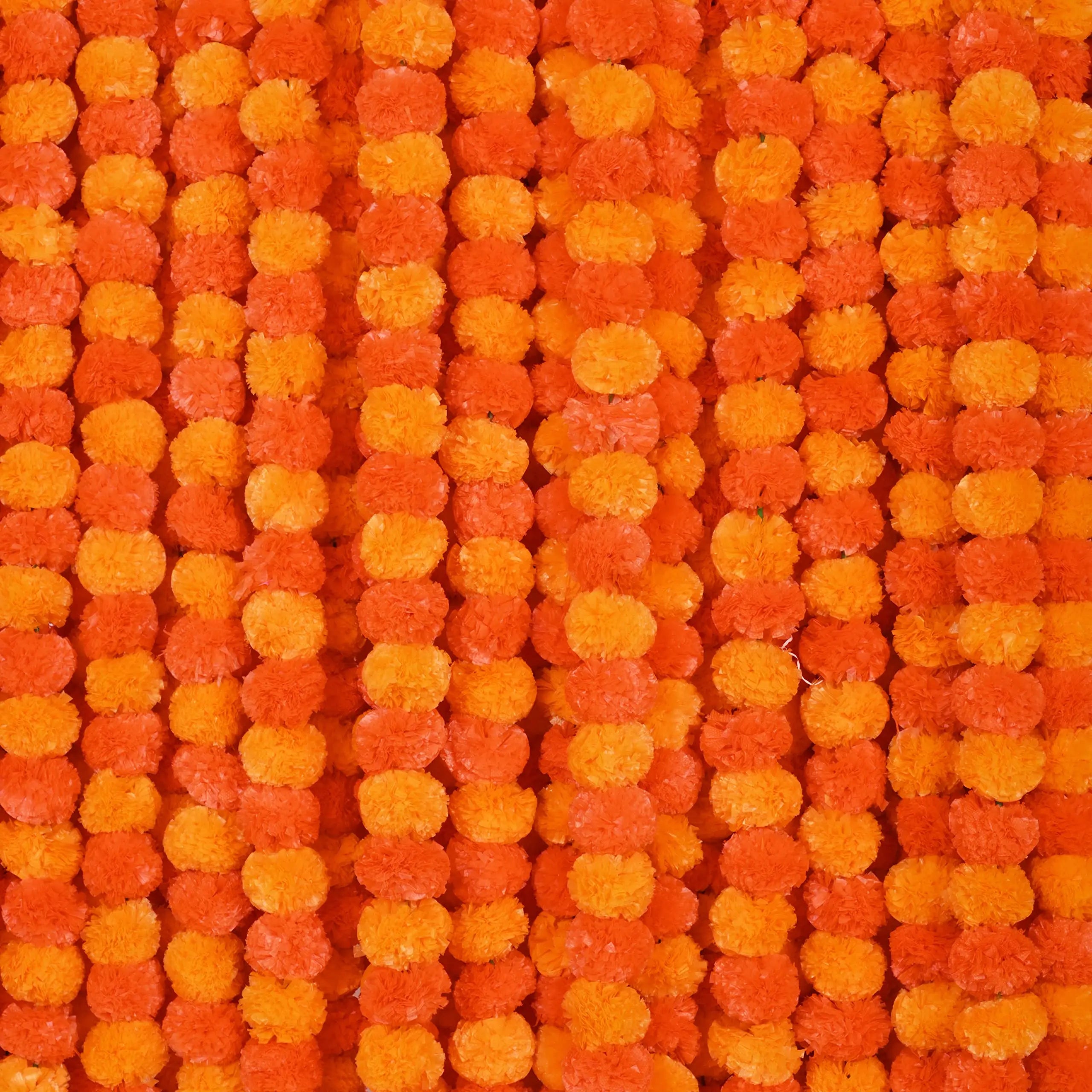 5-50pcs Marigold Garland For Decoration 5 Ft Artificial Flower Garland Mexican Fiesta Day of The Dead/Diwali Pooja Decor/Wedding