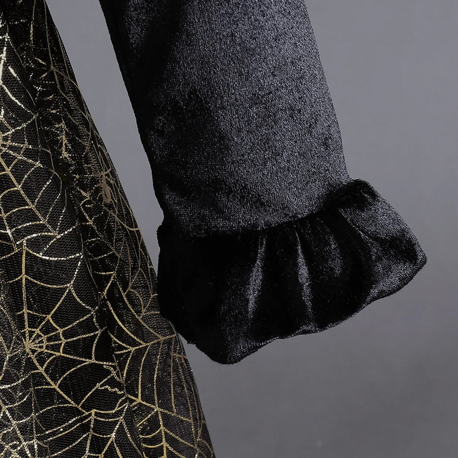 Witch Costume Kids for Girls Ghost Gothic Black Dress for Girl Carnival Party Halloween Princess Clothings