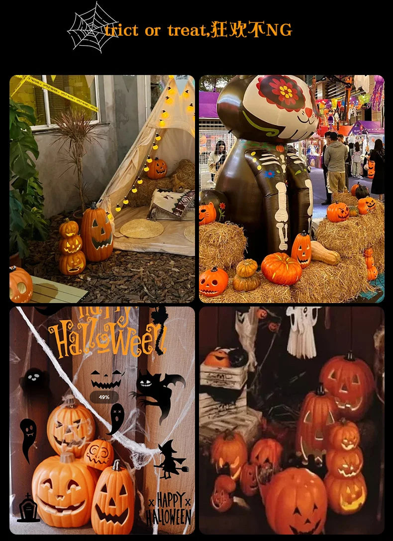 Halloween Decoration Pumpkins Lamp For Home Yard Garden Outdoor Decor Hallowen Horror House Skull Party Props Glow in The Dark