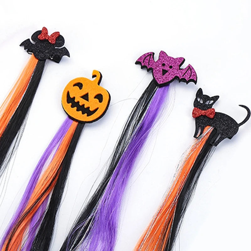 Pumpkin Bat Hair Clip Halloween Party Decoration for Kid Adult Halloween Cosplay Costumes Halloween Prop Ghost Party Accessories