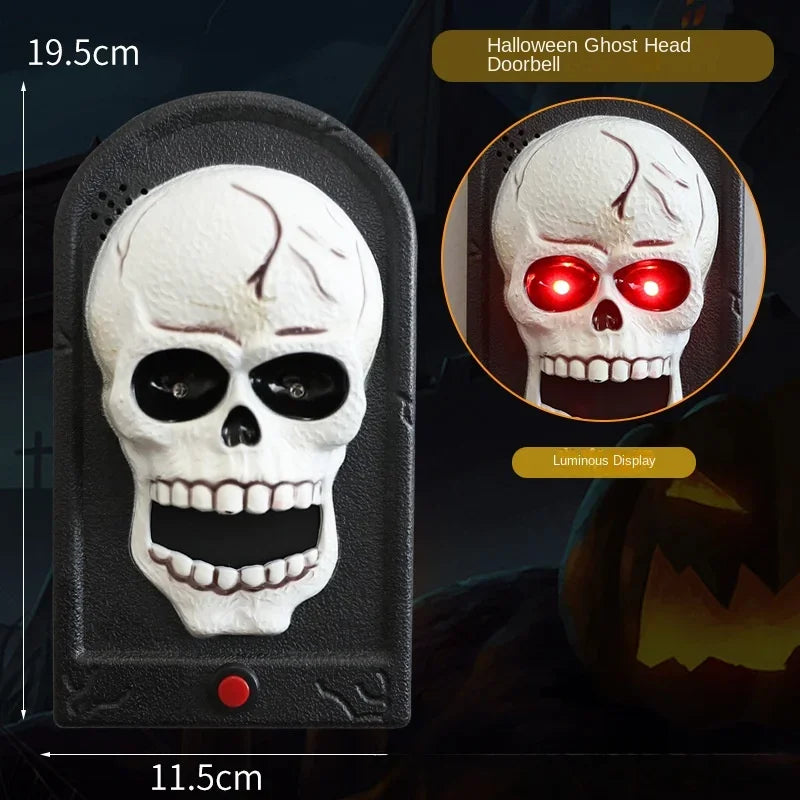 Halloween Doorbell Haunted House Doorbell Scary Halloween Decoration with Spooky Sound for Kids Haunted House Decoration Porch