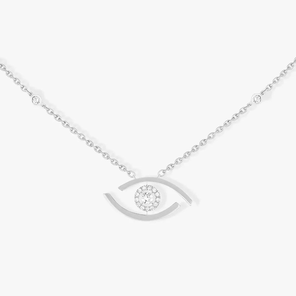 Evil Eye Necklace for Women, Minimalist Luxury Choker Jewelry Gift, Trendy Stainless Steel Chain with Unique Demon Eye Pendant