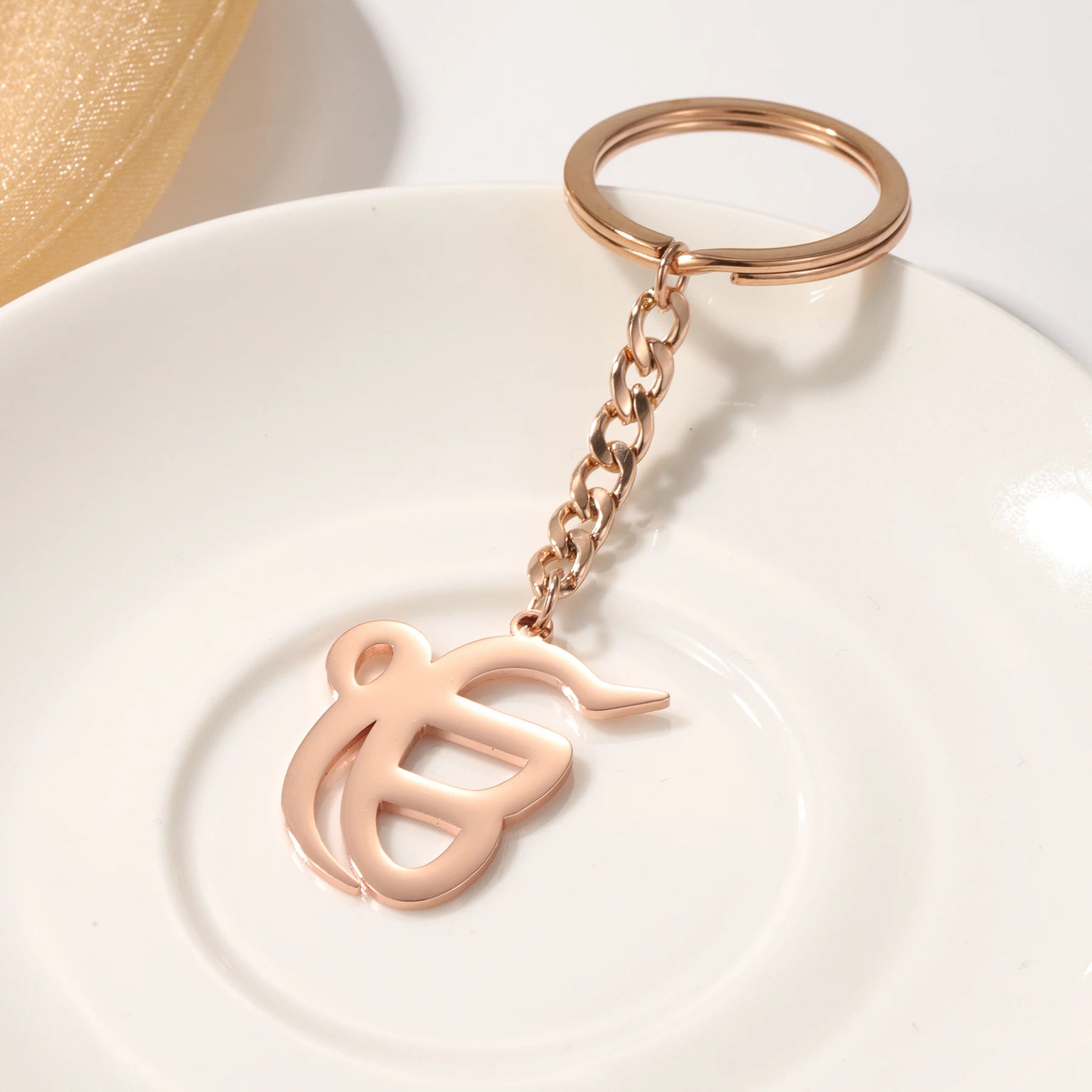 Punjabi Sikh Gold Keychain Pendant Gift 18K Stainless Steel Believer Faith Master Unique Symbol Religious Jewelry Souvenir