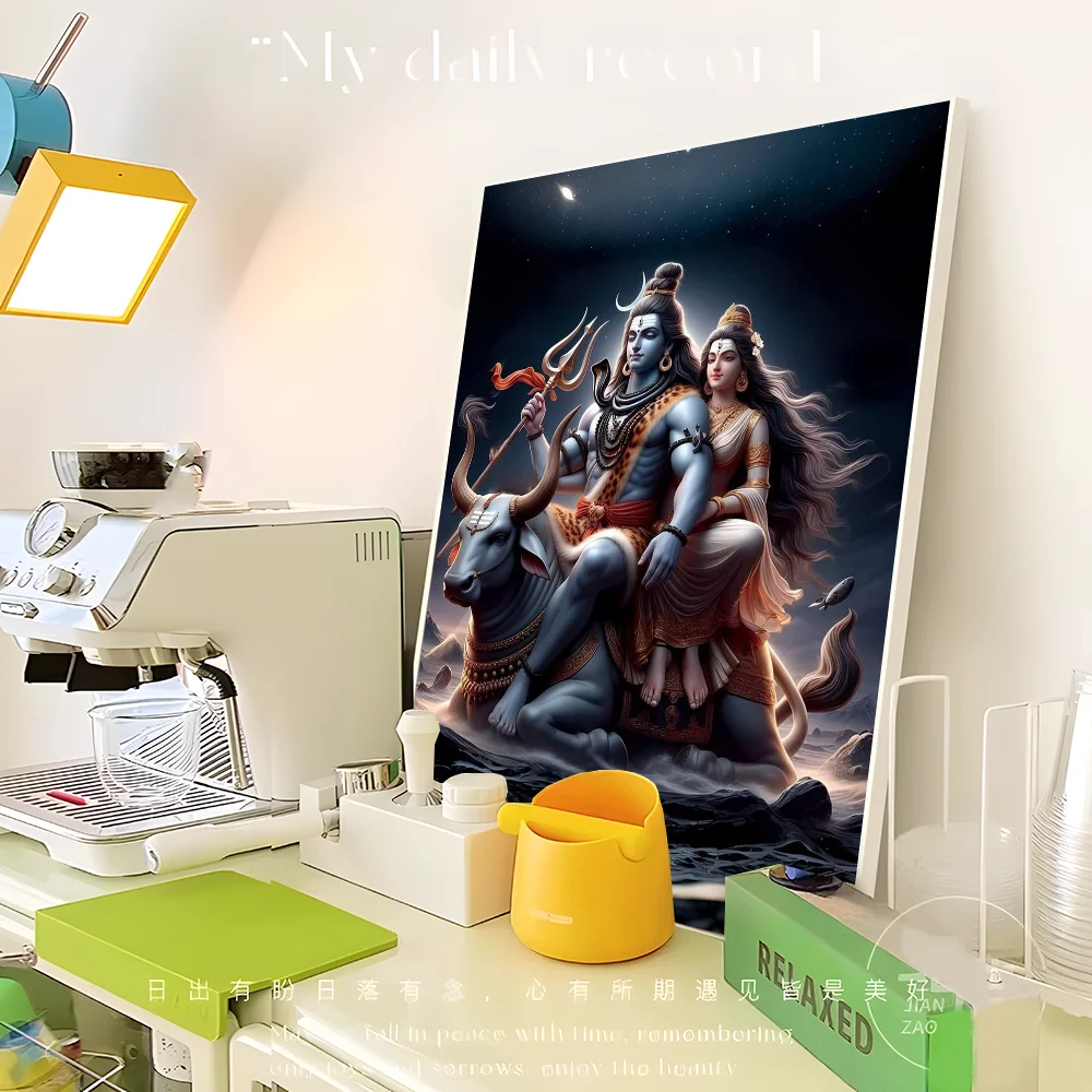 Modern Hindu God Anime Posters Sticky Whitepaper Sticker DIY Room Bar Cafe Kawaii Room Decor