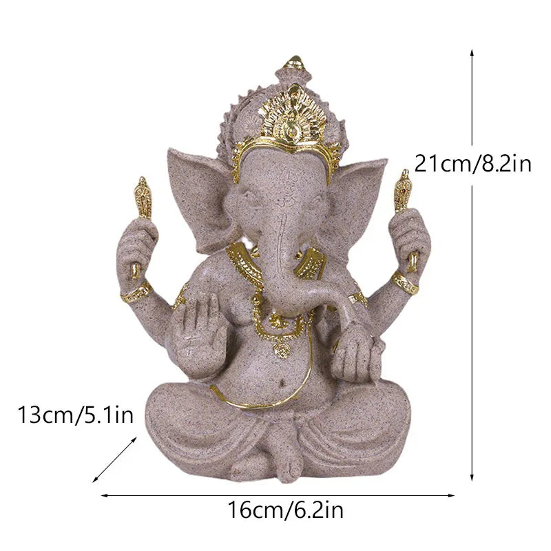 Resin Indian Ganesha Shiva God Statue Sai Baba of Shirdi Sculpture Lord Hanuman Hindu Buddha Religious Fengshui Home Decor