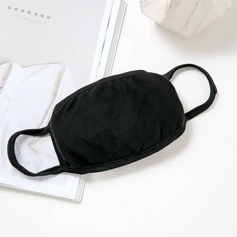 1pcs Black Mask Washable Cycling Cotton Mouth Face Mask Men Women Reusable Party supply Halloween Cosplay breathe freely outdoor