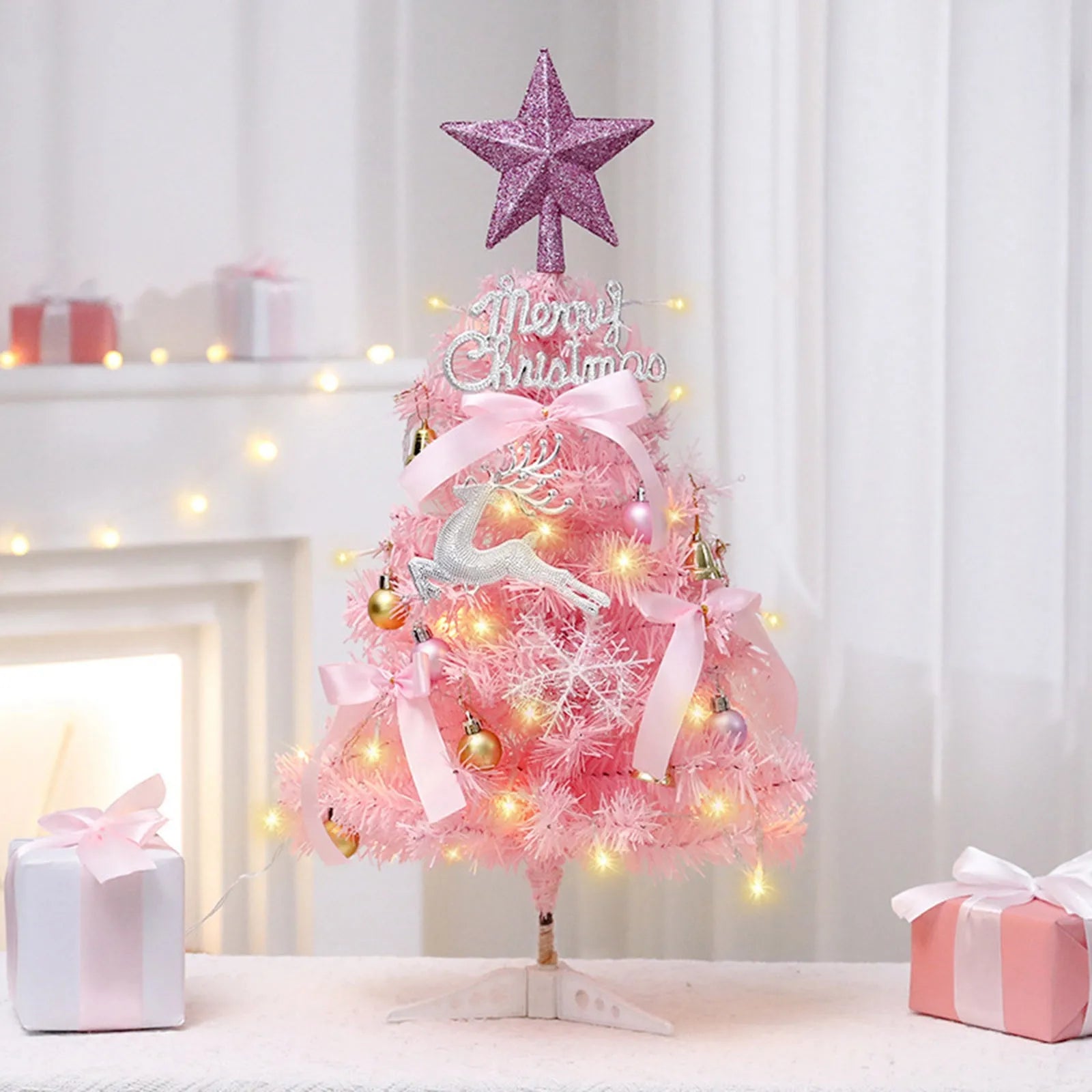Artificial Christmas Tree Small Christmas Tree With Lights Desktop Decoration Tree Table Top Christmas Tree Christmas Gift