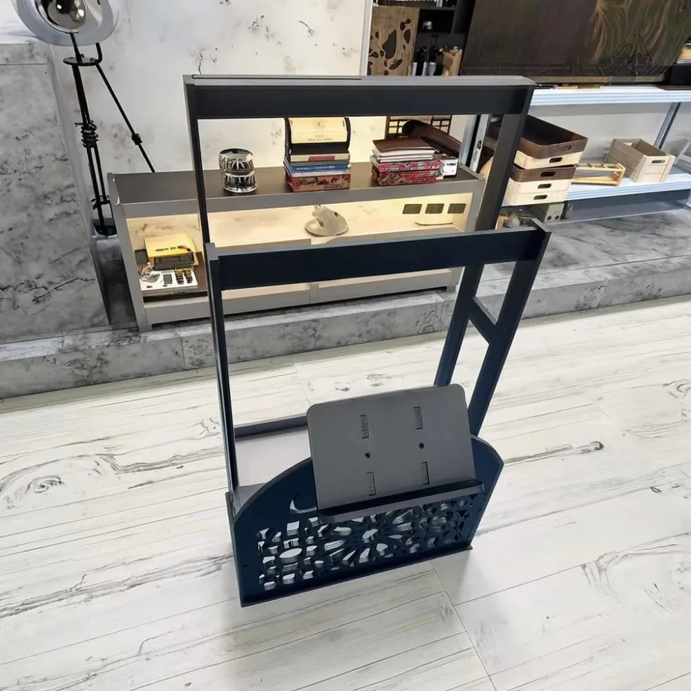 Decorative Wooden Prayer Rack via Shelf with Standing Prayer Mat Installation