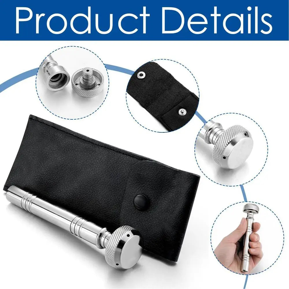 Christian Pocket Holy Water Sprinkler With Leather Storage Bag Religious Copper Holy Water Container Dispenser Travel Sprinkler