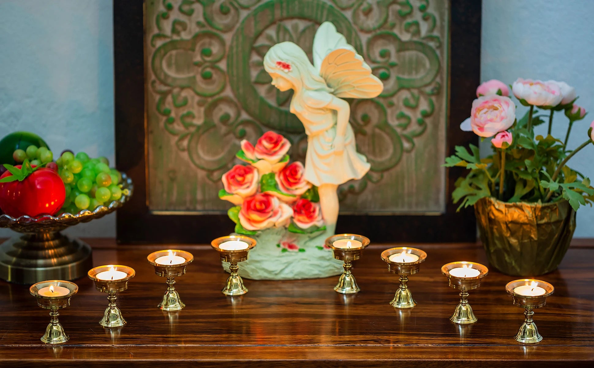 4-50Pcs Diwali Diya Lamp Brass Oil Lamp Copper Butter Lamp Holder Traditional Indian Oil Lamp for Puja Kuber Indian Diwali Gifts