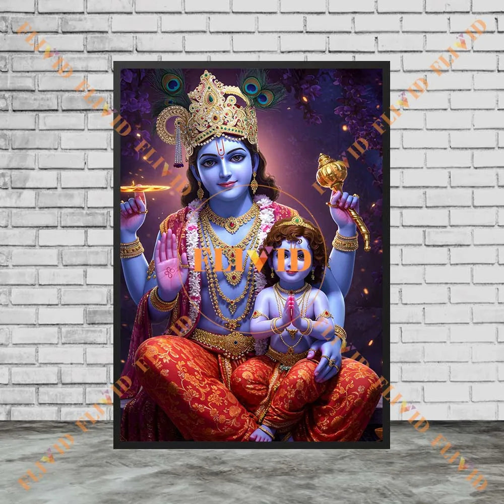 Hindu Goddess Parvati Shiva Vishnu Religion Poster Wall Pictures For Church Decor Wall Art Canvas Painting Posters Unframed