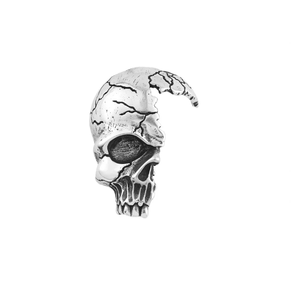 Gothic Hip Hop Skull Pendant Necklaces For Men Stainless Steel Punk Fashion Skeleton Necklace Halloween Jewelry Gifts Wholesale