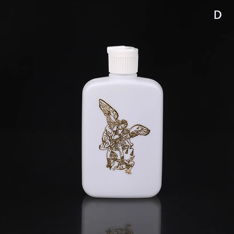 100ml Holy Water Bottles With Screw Lid Plastic Holy Water Container Holy Water Empty Containers With Gold Cross