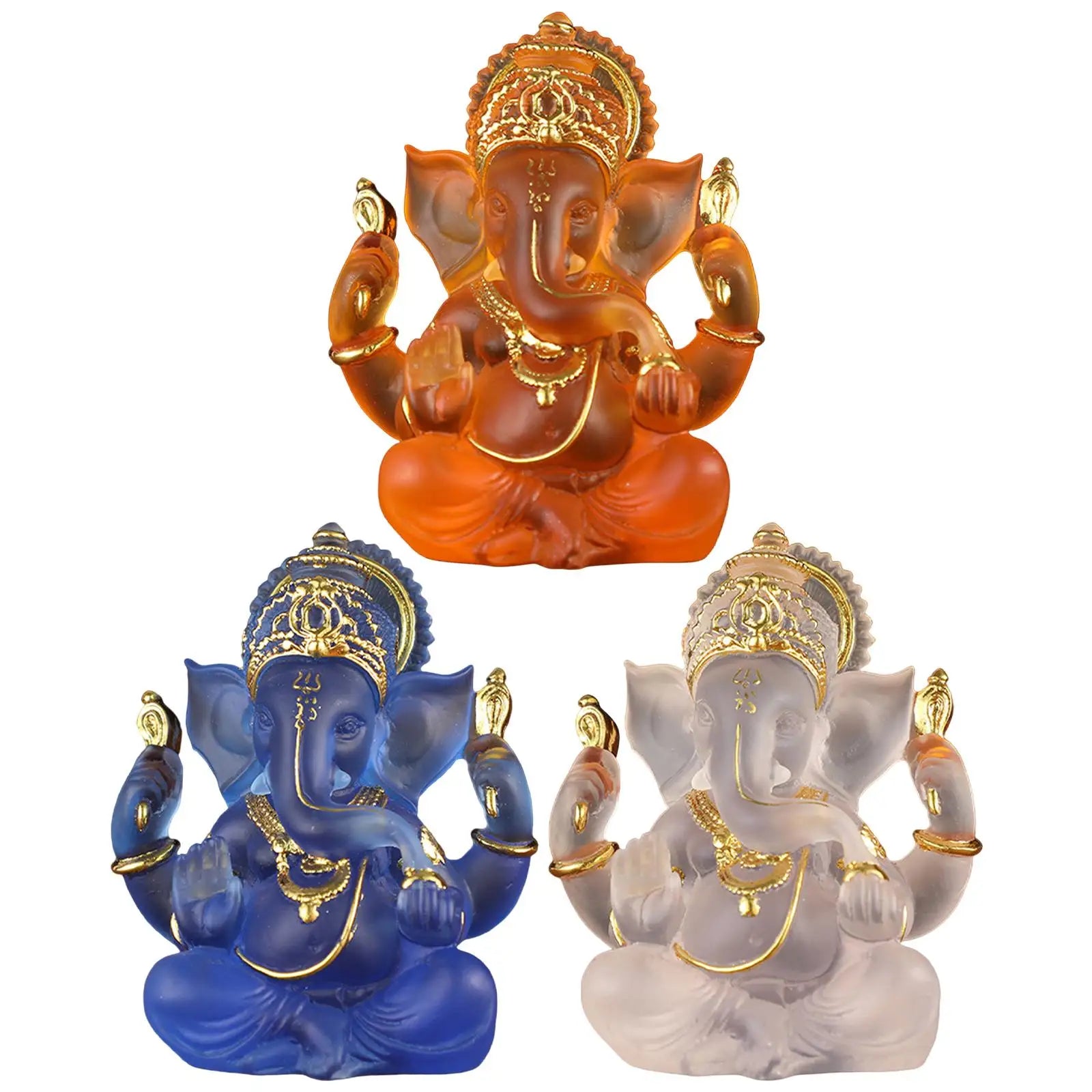 Lord Ganesha Statues- Hindu Elephant God Statue Resin Sculpture Indian Buddha