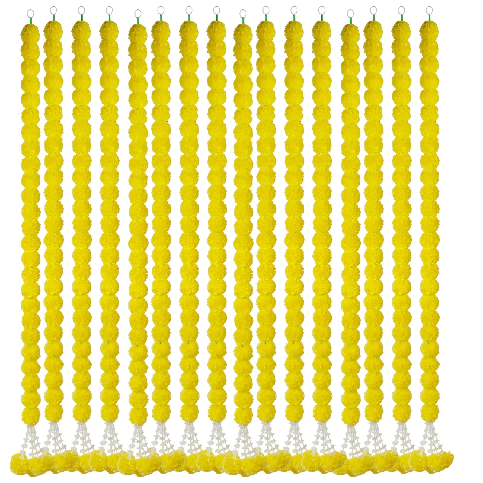 5-50pcs Marigold Flower Garlands Artificial Flower Garland for Indian Décor,Pooja, Diwali, Fiesta Day of The Dead, Mexican Party