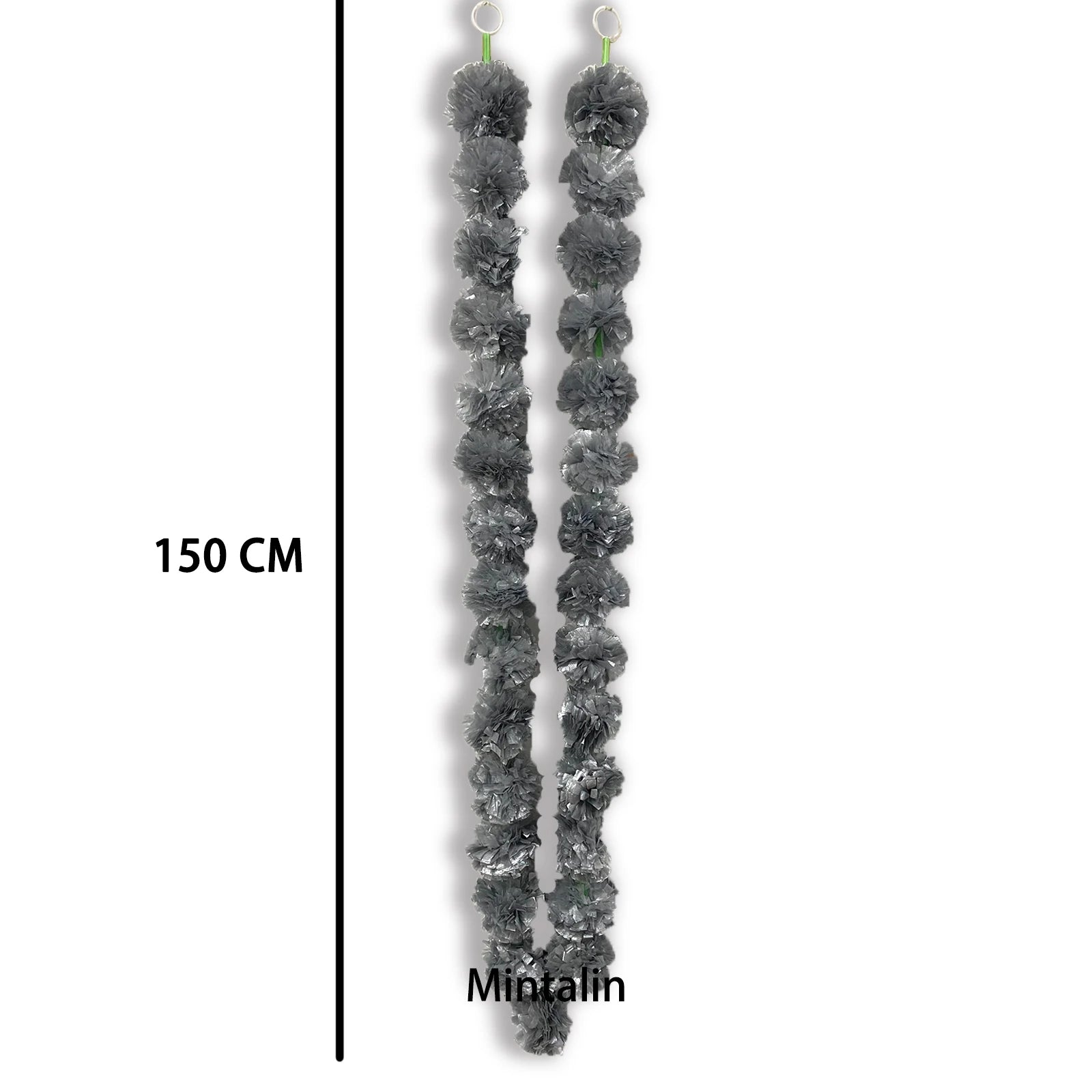 Marigold Garland for Decoration 10 Pcs of 5 feet (1,52 m)˜ Long Strands Artificial Marigold Flowers, Indian Décor for Pooja