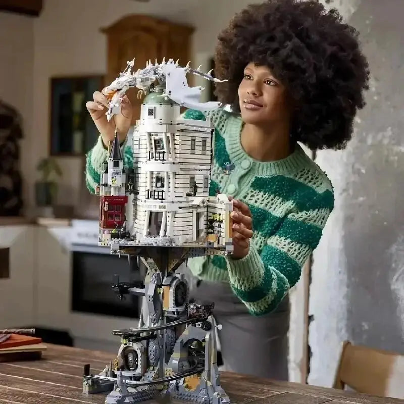 Christmas Promotion  4803pcs  FIT 76417 Gringotted Wizarding Bank Collectible Building Block Model Bricks Toys Birthday Gifts