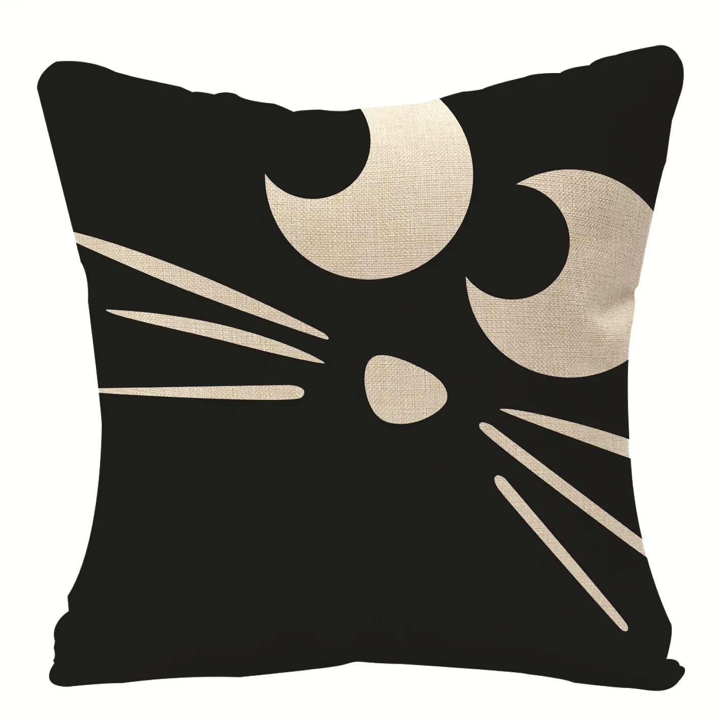 2024 New Linen Halloween Fall Cushion Cover 45x45cm Farmhouse Cat Witch Home Throw Pillow Covers For Home Room Couch Decor