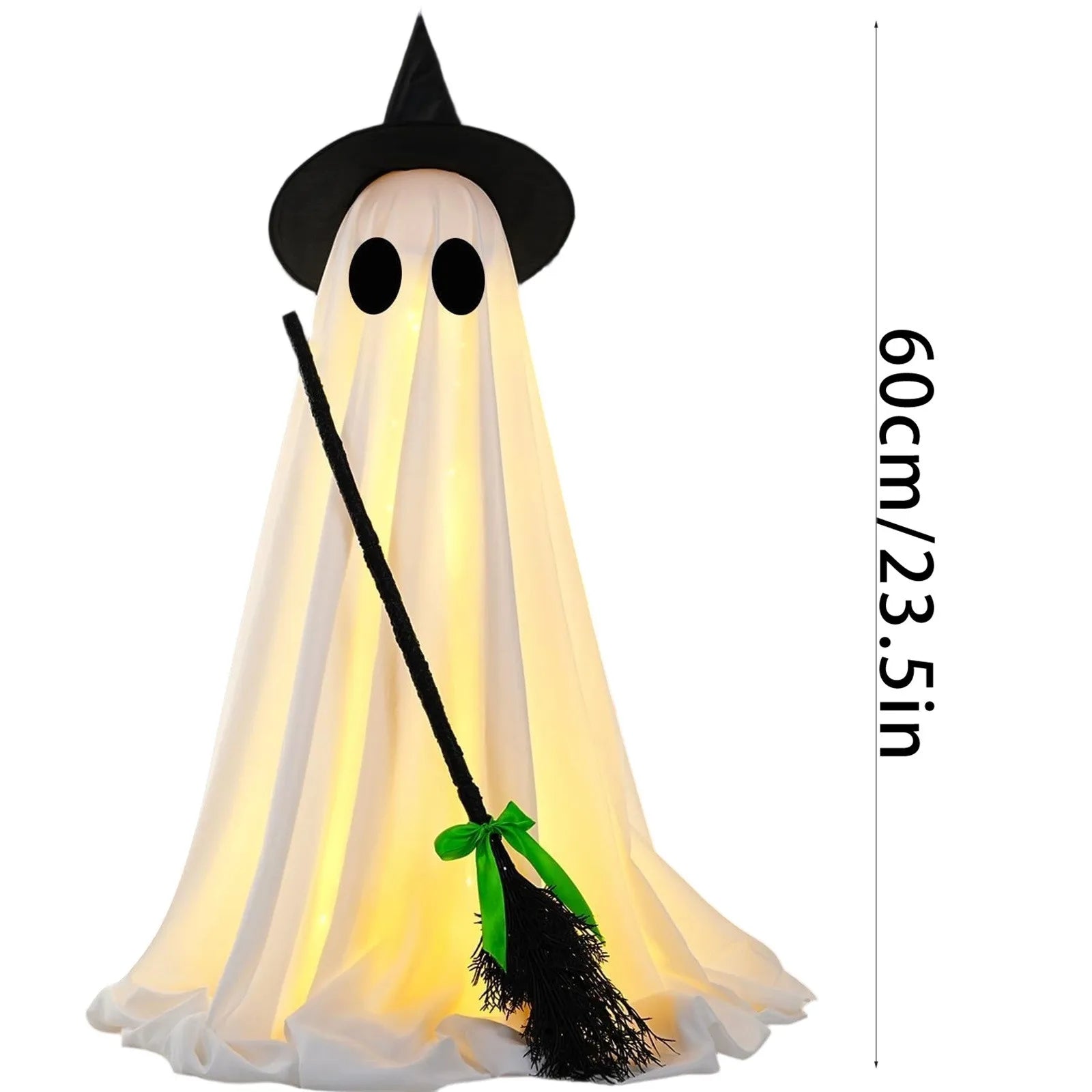Halloween Decorations Indoor Spooky Halloween Decor With Witch Brooms Scary Decor With Led Lights For Front Yard Garden Home