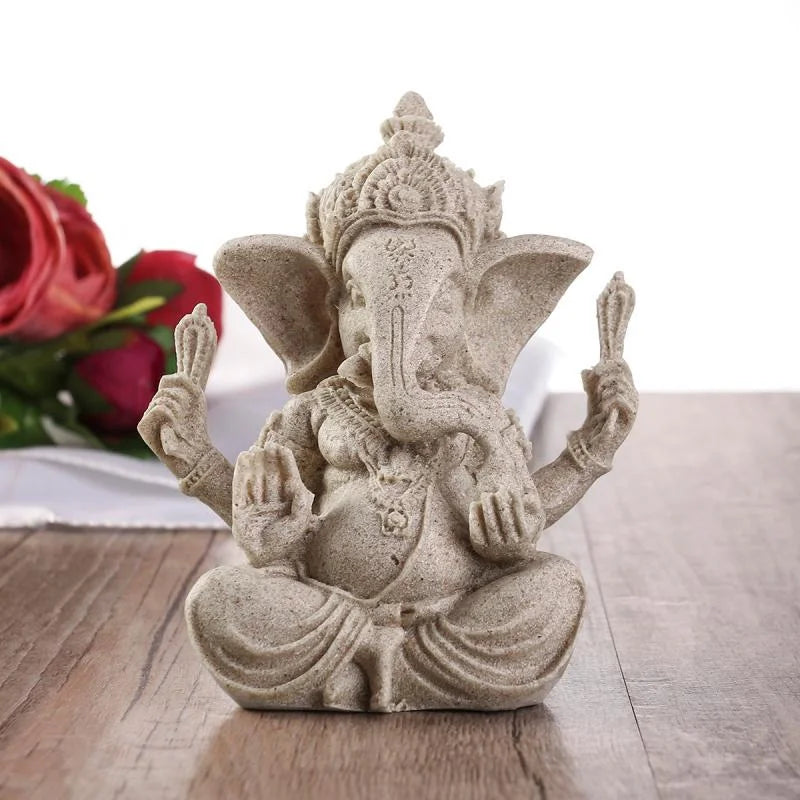 Sandstone Lord Ganesha Statue Sculpture Handmade Decoration DSERS