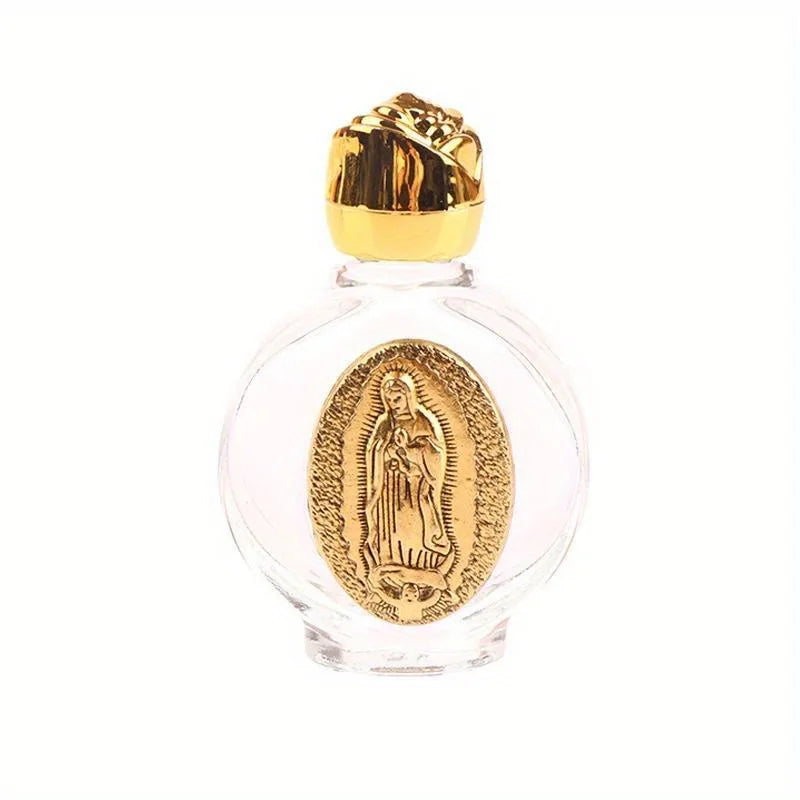 1Pc Holy Water Jesus Bottle Religious Cross Bottle Christian Virgin Sculpture Bottle Holy Water Bottle