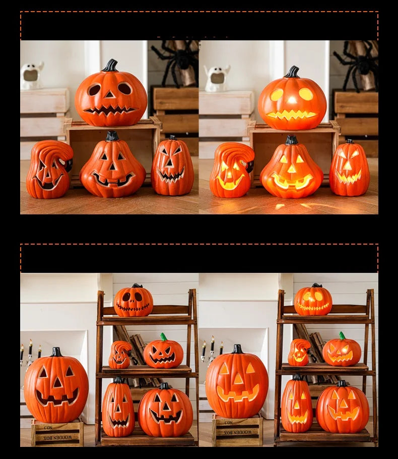 Halloween Decoration Pumpkins Lamp For Home Yard Garden Outdoor Decor Hallowen Horror House Skull Party Props Glow in The Dark