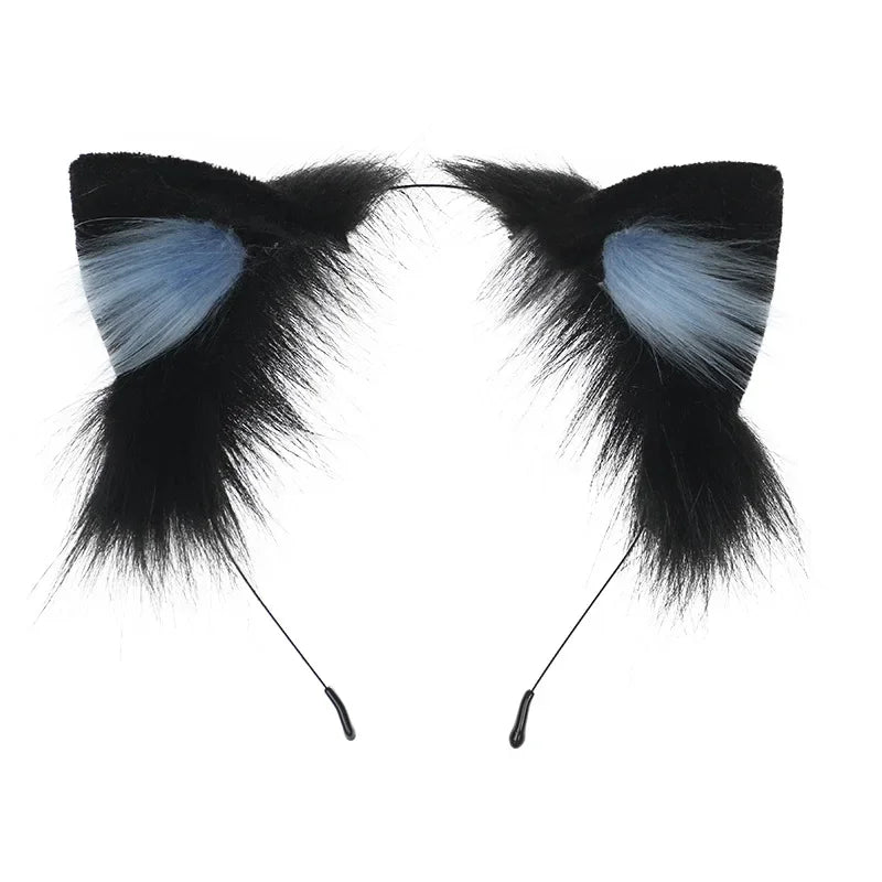 Plush Cat Ears Headband Women Girls Cosplay Hair Band Funny Cute Lolita Hair Hoop Hair Accessories Christma Halloween Dress Up