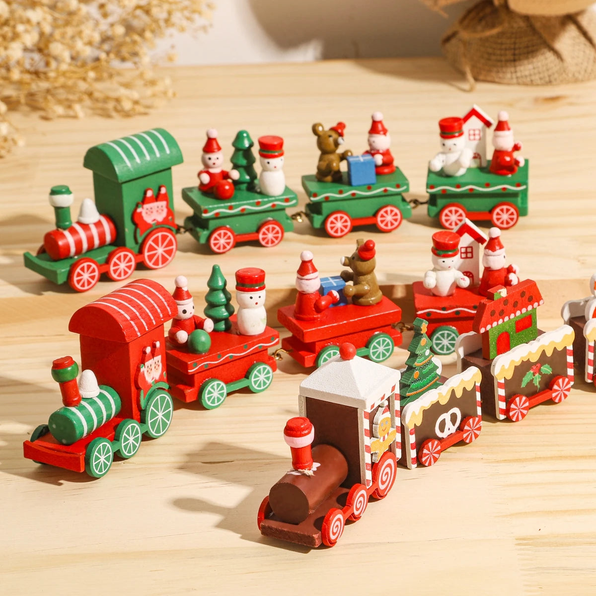 Christmas Train Merry Christmas Decorations For Home 2024 Cristmas Ornament Xmas Navidad Noel Gifts Happy New Year 2025 Decor